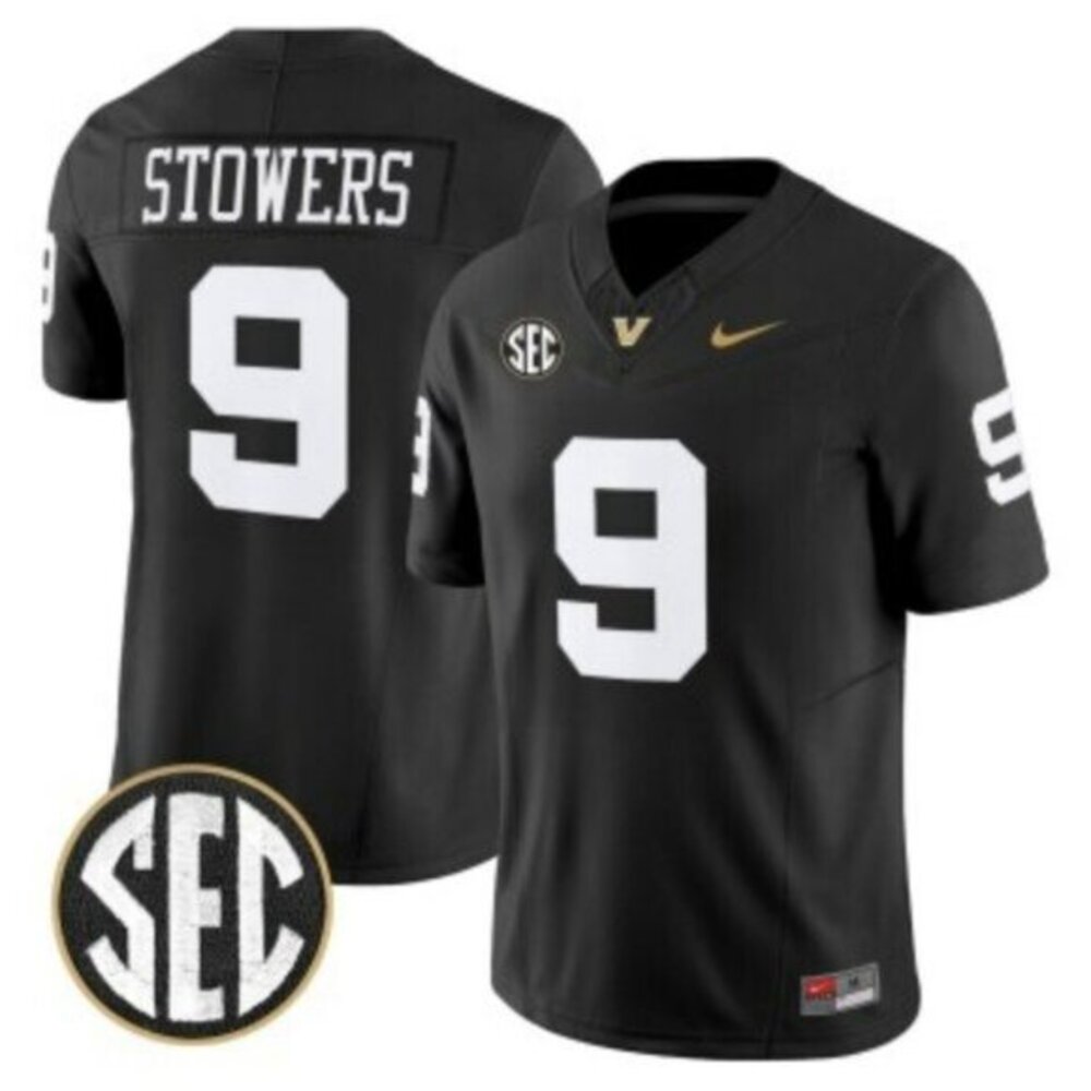 Mens Youths Kids Eli Stowers Black Vapor Stitched Jersey